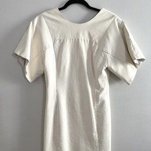 Rebecca Minkoff White Leather Midi Dress